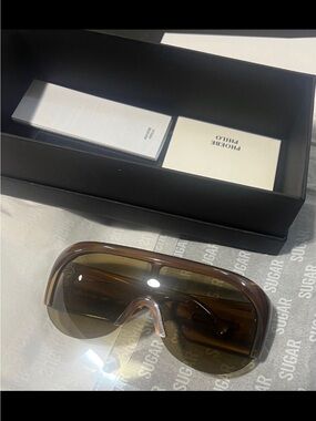 Phoebe Philo Half Bombé shield sunglasses